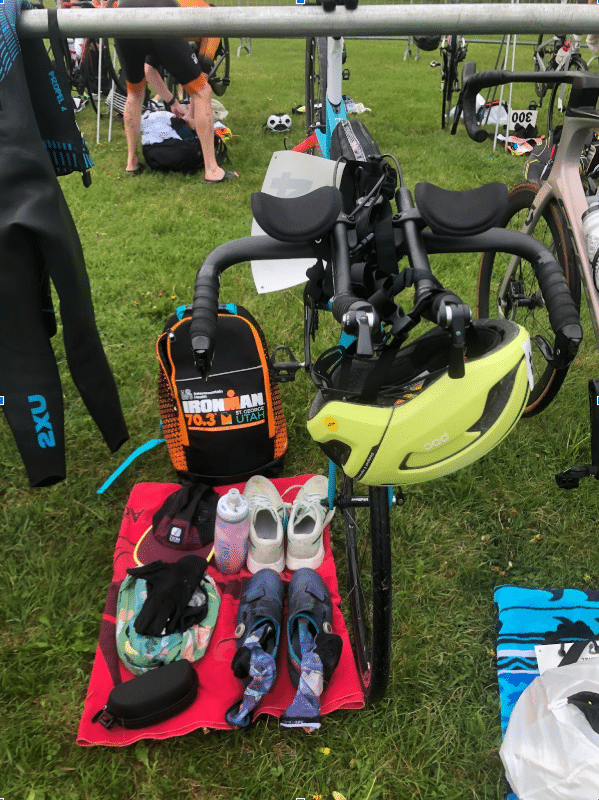 Zone de transition triathlon